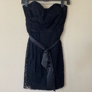 Express Black Lace Strapless Dress - Size: 4